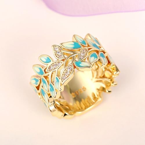 Gold Plated Leaf Statement Ring Personalized Accessory Ideal for Women's Daily Casual Wear Party Holiday Anniversary Love Jewelry Gift2
