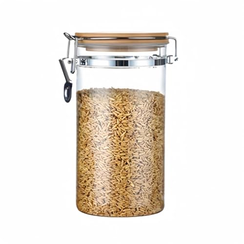 MAKETOMONEY コーヒー豆 保存容器 キャニスター コーヒー ガラスキャニスター ガラス密閉保存瓶 コーヒーまめ豆保存容器 ガラス 保存瓶 密閉 コーヒーキャニスター 密閉容器 気密容器 粉 砂糖 紅茶 珈琲豆収納びん 容器 人気 (1300ml)
