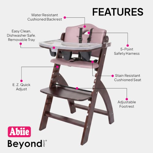 Image of Abiie Beyond Junior Convertible Wooden High Chair with Removable Tray