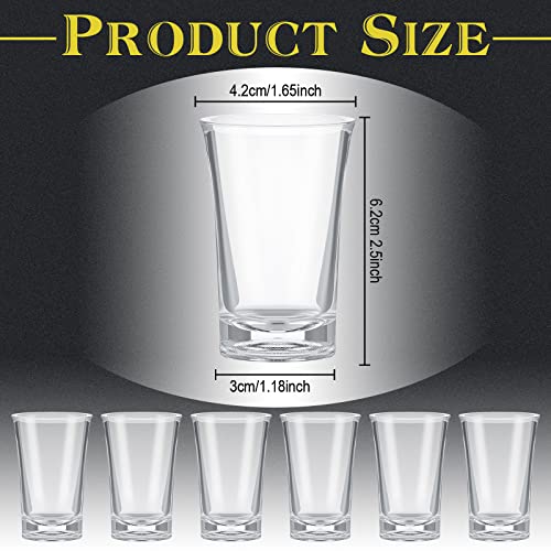 85 Pieces Unbreakable Bulk 1.4 Oz Heavy Base Whiskey Clear Cute Shot Glasses for Bar Party Favor, Night Bar Game - Thumbnail 2