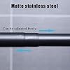 Shower Rod Curved No Drill, Adjustable L Shaped Shower Curtain Rod Pole, Wall Mounted Corner Shower Curtain Rod, 304 Stainless Steel, for Bathroom Black Matte,70 to 95cm 90 to 130cm