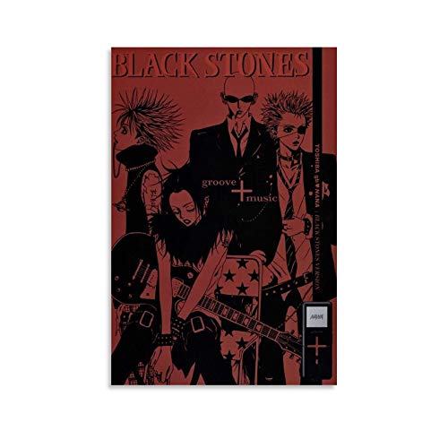 SIZIER Black Stone Nana Anime Poster Canvas Art Poster and Wall Art Picture Print Modern Family Bedroom Decor Posters 08x12inch(20x30cm)