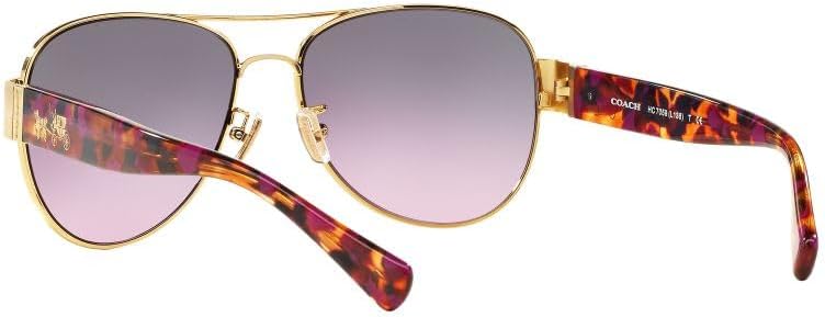Coach womens Hc7059 Aviator Sunglasses