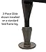 Home Paradise Steel Stem Plastic Bed Frame Feet | Sturdy Bed Frame Legs | Protect Your Floor by Changing Your Bed Wheels with These Bed Frame Glide | Dark Brown (6)
