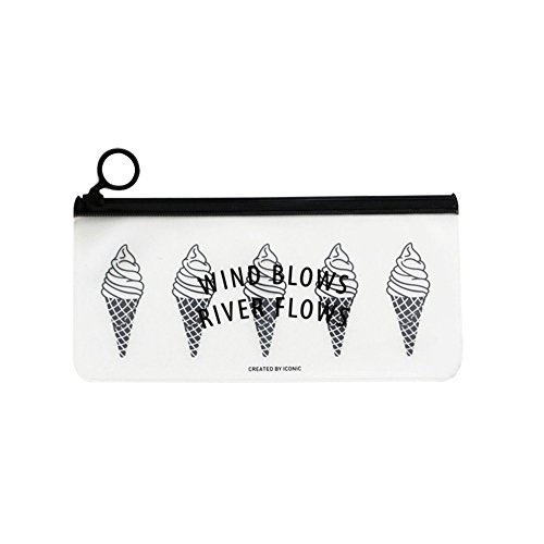 Preisvergleich Produktbild Momangel Federmäppchen, Kosmetiktasche, transparent, Eiscreme, tragbar, für Reisen, Haushalt, Make-up-Tasche einfarbig