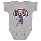 500 LEVEL Alex Caruso Oklahoma City Thunder One-Piece Infant Bodysuit - Alex Caruso Oklahoma City Thunder Cartoon WHT (Heather Gray, 6M)