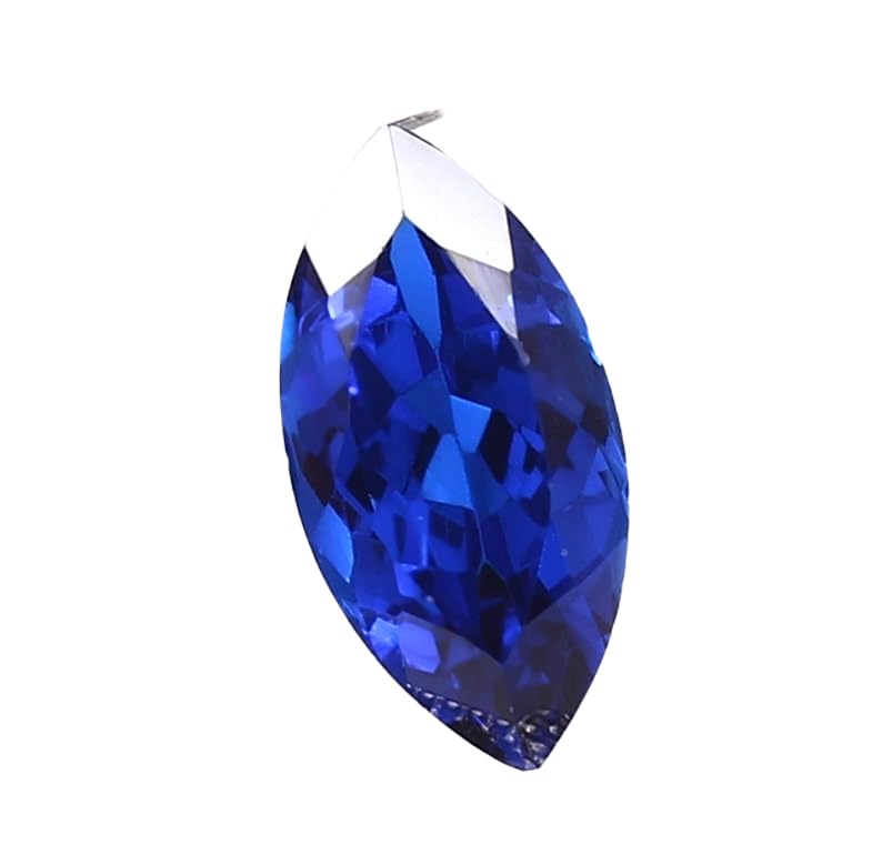 Saphir bleu naturel marquise 14x7mm pour fabriquer votre bague de fiançailles DIY