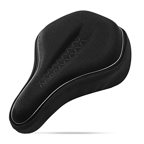 MZYRH Fahrradsitzkissen, Fahrradsitzbezug gepolstert mit Memory-Schaum, verstellbare Fahrradsattelbezüge für Damen und Herren, extra weicher Fahrradsitz, kompatibel mit Peloton, Outdoor und Indoor Cover