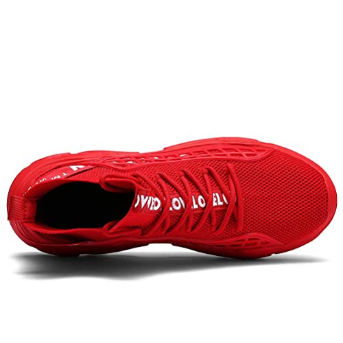Xidiso Mens Fashion Sports Shoe Athletic Walking Shoes Casual Sneakers Red #TOP4