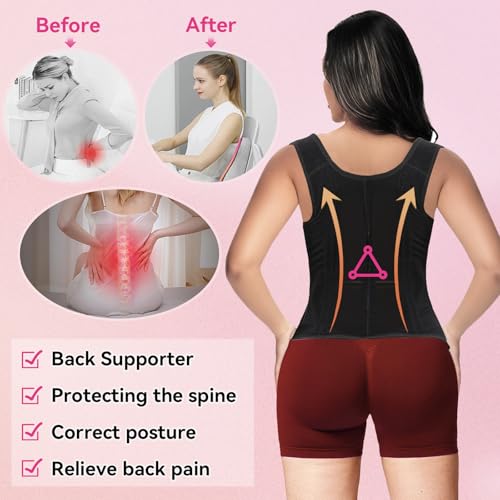Image of Waist Trainer for Women,Corset with Zipper and Hook Tummy Control Girdle Workout Body Shaper With Adjustable
