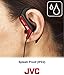 JVC HAEB75R Sports Clip Headphone, Red, Small