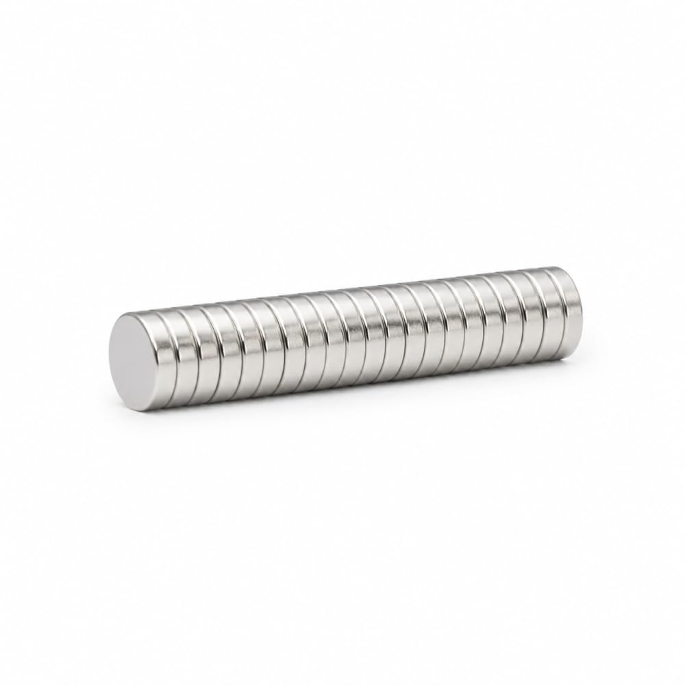 Magnesy neodymowe, 10x2 mm N38 10 sztuk, małe magnesy, mocne magnesy, do majsterkowania, do biura, na tablicę suchościeralną, do przypinania, tablic magnetycznych