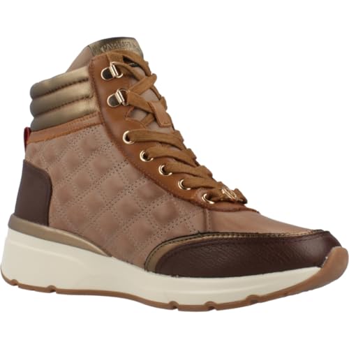 Carmela Para Mujer. 16182105-MARRON Zapatillas De Piel 161821 MarróN (36), 3 A 5Cm, Cremallera, Casual - 5