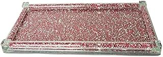 ONEBRAND Crystal Crushed Diamond Tray to Serving Tea Coffee Sugar Jar Multipurpose Sparkle Your Home Kitchen Storage Homeware Range of canisters (Pink)