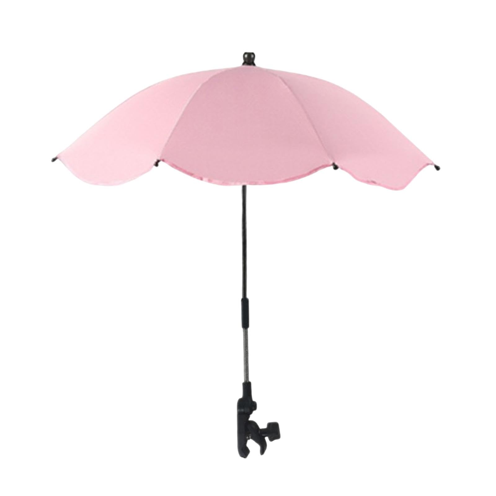Sharplace Clip on Umbrella, Plant Shade,Waterproof Compact,Modern Parasol,Beach Chair Umbrella for Traveling,Camping,Outdoor Activities, Pink