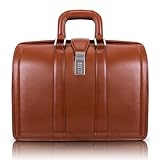 McKlein, V Series, MORGAN, Top Grain Cowhide Leather, 17' Leather Litigator Laptop Briefcase, Brown (83344)