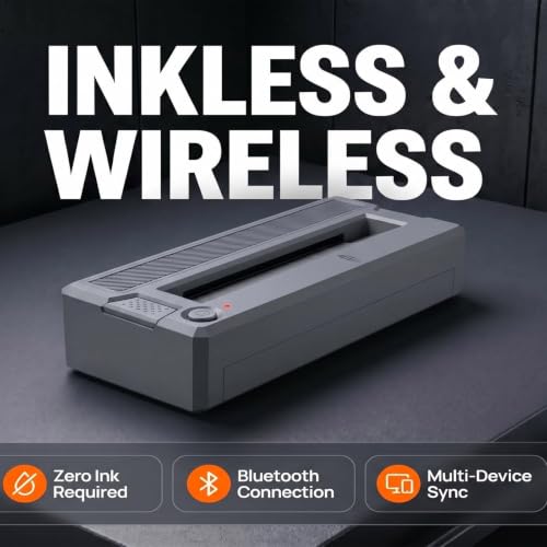 Image of Tattoo Stencil Printer for Beginners & Artists, Wireless Thermal Tattoo Printer With 10pcs Thermal Paper & 3Pcs Transfer Papers, Portable Tattoo Machine, Support Android, iOS, Windows, MacOS,Grey