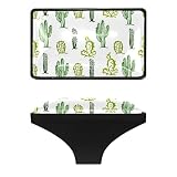 Eslifey Confezione da 4 pomelli per cassetti, con motivo a fico di fico d'india, in vetro ABS, rettangolari, decorativi, per mobili e credenze, con vite