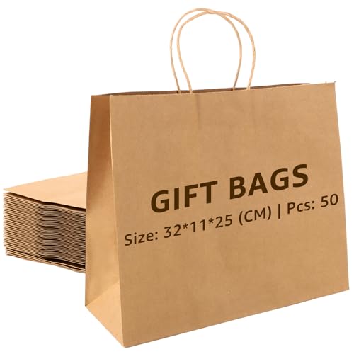 Sac papier kraft avec poignée fini les déchirures format 32x11x25cm