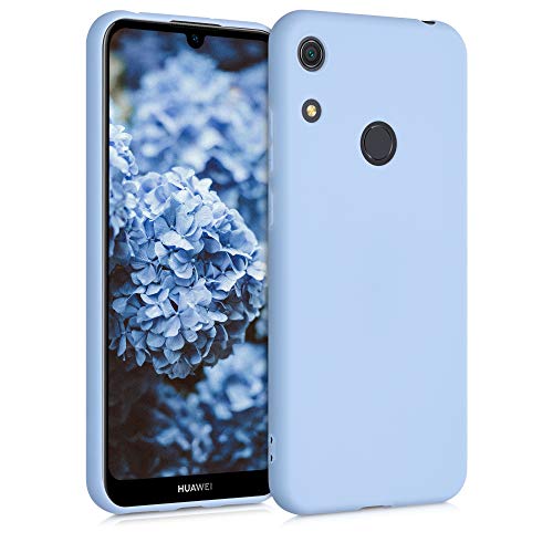 kwmobile Funda Compatible con Huawei Y6s (2019) - Carcasa de TPU Silicona - Protector Trasero en Azul Claro Mate