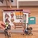 Schleich Horse Club - 85 PC Tack Room Stable Extension Toy Playset with Rider Sarah Action Figure, Horse Figurine and Accessories for Girls and Boys - Interactive, Realistic Kids Toys Ages 5+ | 42591