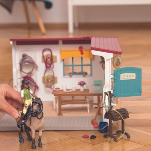 Image of Schleich Horse Club - 85Pc Tack Room Extension Playset - Kids 5+ | 42591