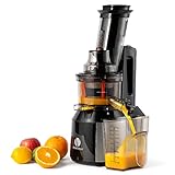 FUNCIONAMIENTO CON UN SOLO BOTÓN, MUY FÁCIL DE LIMPIAR: las frutas y verduras requieren un corte mínimo, la boca de entrada es lo suficientemente grande como para que entre una manzana entera, incluye un cepillo de limpieza, es muy fácil de usar.