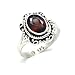 Produktbild Granat Ring 925 Silber Sterlingsilber Damenring rot (MRI 122-52), Ringgröße:51 mm/Ø 16.2 mm