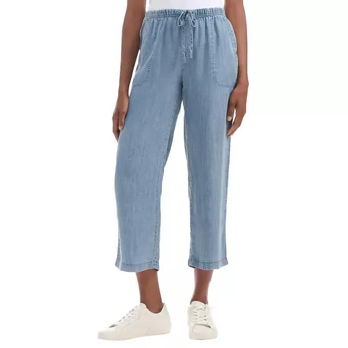 Splendid Ladies' Wide Leg Tencel Pants (US, Alpha, XX-Large, Regular, Regular, Blue)4