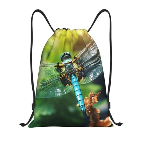 dargonfly1 print Drawstring Bag Sack Gym Bag Ditty Bag for Gym Traveling, Hiking, Yoga, Shopping for Adult