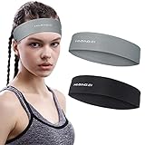 【Praktikabilität】Das leichte Sport Stirnband eignet sich sehr gut für Fitness, Yoga, Laufen, Wandern, Radfahren, Make-up, Basketball, Fußball, Volleyball, Tennis usw. Sehr verschleißfest und langlebig.