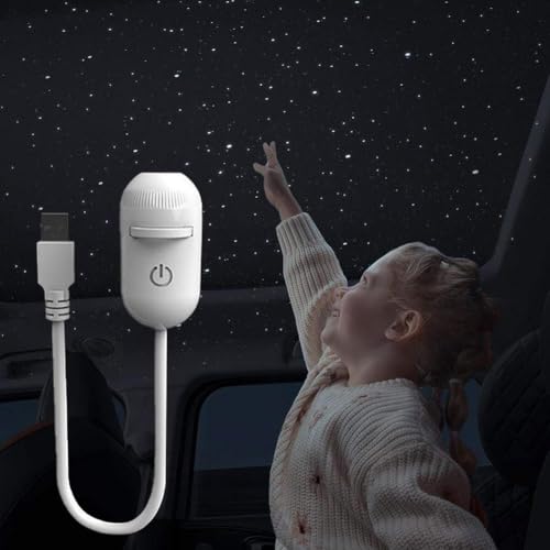 Image of CLOUDSALE USB Starry Sky Projection Light for Car Interior, Home, and Bedroom, Small Night Light with Romantic Galaxy Atmosphere
