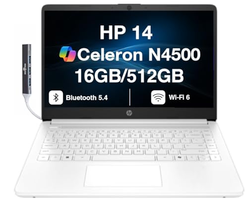 Laptop HP 14 pulgadas Celeron N4500 16GB DDR4 512GB SSD miniatura 1