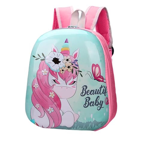 Image of BabyMoon Eggshell Multipurpose Kids Backpack | Children's School Bag for Boys & Girl's | Kids Travel Backpack | Unicorn Blue