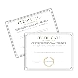 認定パーソナルトレーナー修了証明書 50枚パック 8.5x11インチ 賞状ライフヘルスコーチフィットネストレーニングジム ウェルネストラッカーフォーム