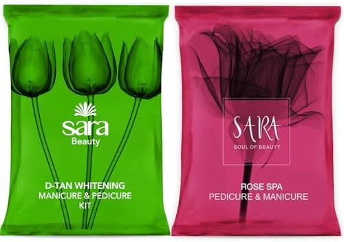 SARA SOUL OF BEAUTY Sara D-Tan & Rose Pedicure Manicure Kit Pack For Soft & Relaxed Hands and Feet, (2 X 50gm)