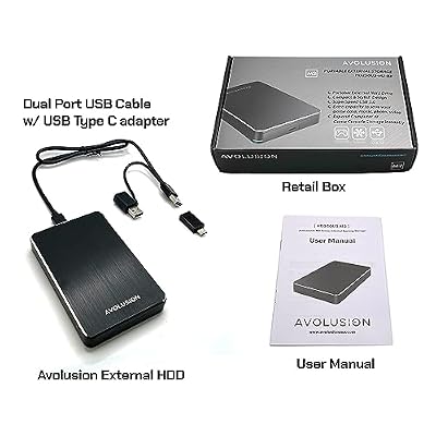 Avolusion M2 Series 2TB USB 3.0 Portable External Hard Drive (for PC/Laptop Windows/Mac OS) -