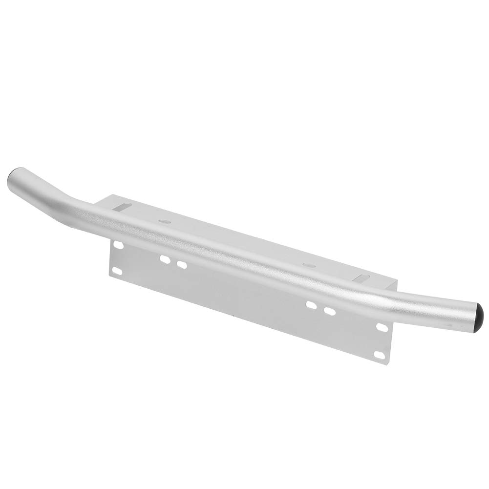 Uchwyt Tablicy Rejestracyjnej Przedniego Zderzaka ze Stopu Aluminium Bull Bar do SUV-ów i Ciężarówek Łatwa Instalacja 1 Jednostka (SILVER)