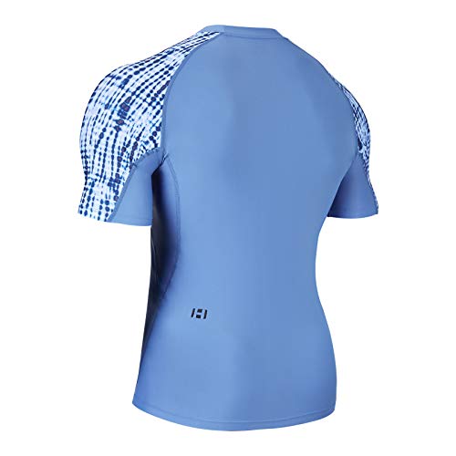 HUGE SPORTS Men's Rash Guard Short Sleeves UPF 50+ UV Sun Protection Quick Drying Splice Compression Swim Shirts3