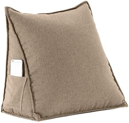 Matching Bedrooms Latte Soft Wool Feel Bean Bag Bed Wedge Back Support Cushion