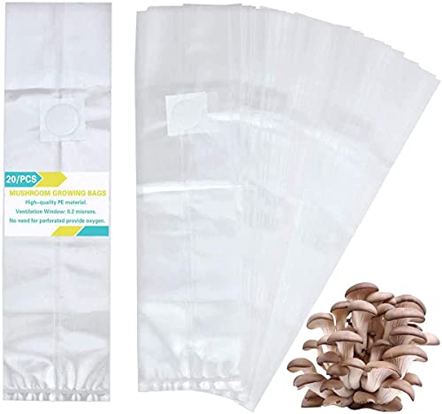 Bolsa de siembra de hongos con cultivo de sustrato, transpirable, bolsa de semillas de bacterias de alta temperatura (20 unidades) Cover