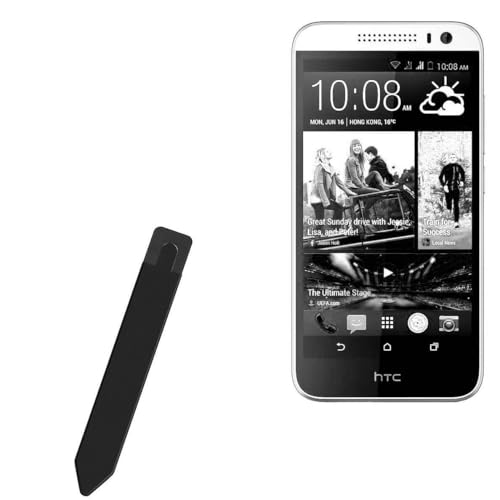 BoxWave Stylus Pouch Compatible with HTC Desire 616 Dual sim - Stylus PortaPouch, Pen Stylii Holder Carrier Portable Self-Adhesive - Jet Black