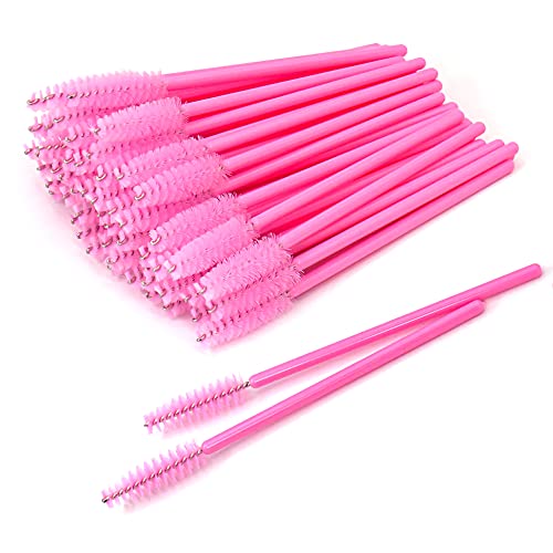 GreenLife 300 pcs Disposable Eyelash Brush Eyebrow Brush Mascara Wands Applicator Makeup Brush(300pcs, Pink)