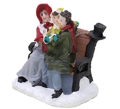 Toyland® Mini Resin Christmas Collectible Ornament - Village Scene Accessories - Xmas Figures (Couple & Baby 2 Inch) - Image 3