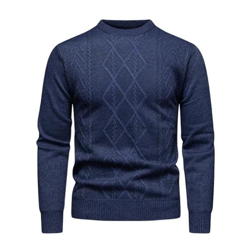 Men's Pullover Sweaters Casual Round Neck Long Sleeve Knitted Sweater3