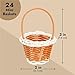 24 Pack Mini Woven Baskets with Handles - Bulk Miniature Baskets for School Projects, Mini Wicker Baskets for Easter Themed Party Favors, Tiny Baskets for Crafts, Picnic - 2x3 inch