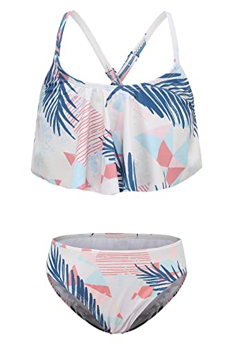 Image of Girls Two Piece Swimsuits Rainbow Bikini Sets Adjustable Strap Bathing Suits