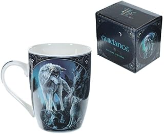 Puckator Lisa Parker Guidance Wolf Design Porcelain Mug, Tea Coffee Hot Drinks Microwave & Dishwasher Safe Height 10cm Width 12cm Depth 8.5cm 300ml Capacity