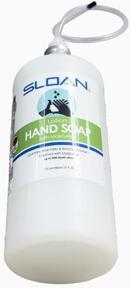 Sloan ESD-217 Lotion Hand Soap with Moisturizer, 27-Ounce Bottle - Contains Aloe Vera and Vitamin E, Enriched with Glycerin Moisturizer, 1000 Applications, 0346017
