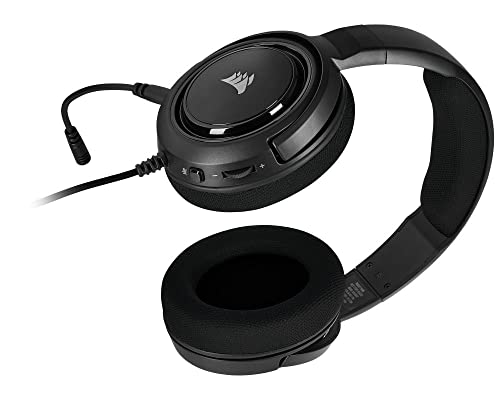 Image of Corsair HS35 - Stereo Gaming Headset - Memory Foam Earcups - Discord Certified - Works with PC, Xbox Series X, Xbox Series S, Xbox One, PS5, PS4, Nintendo Switch and Mobile - Carbon